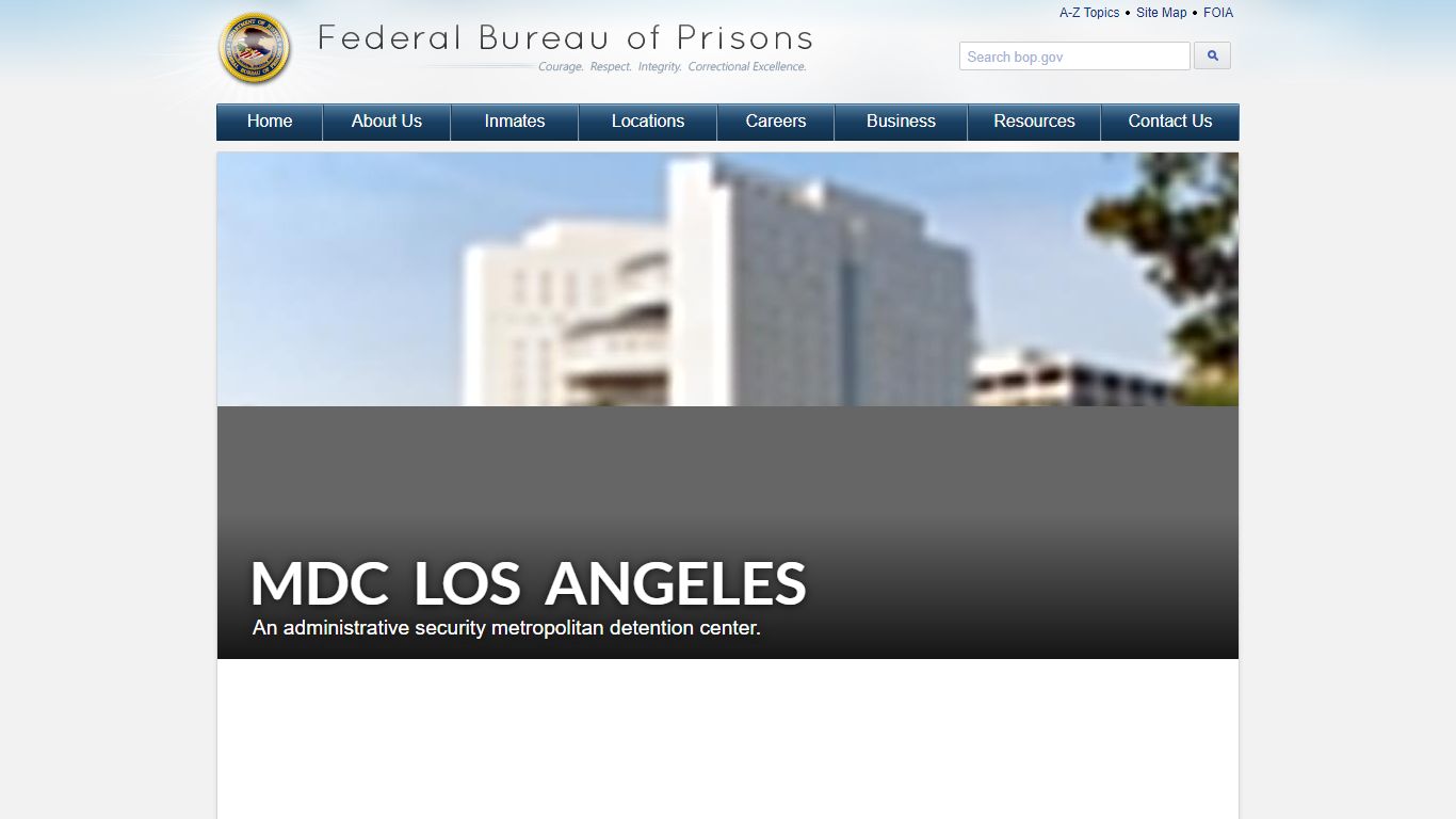 MDC Los Angeles - Federal Bureau of Prisons